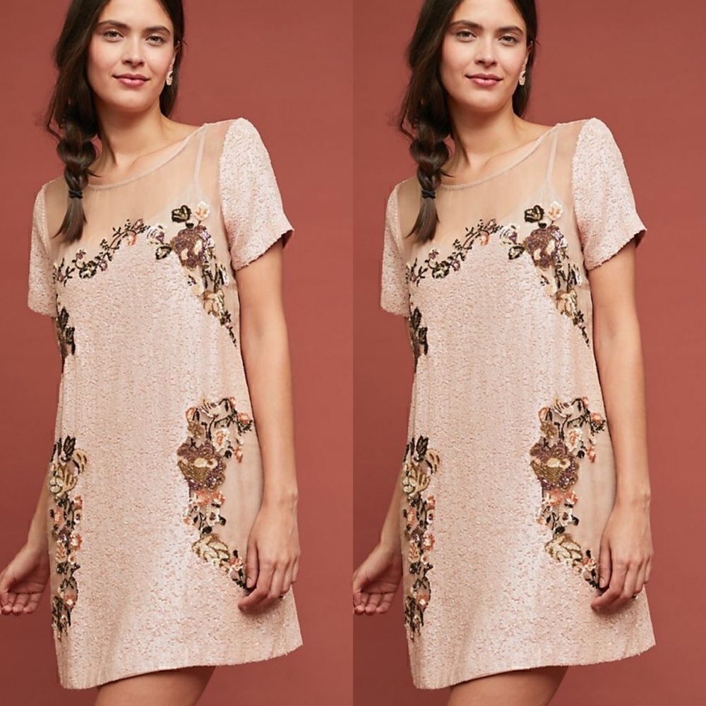 Anthropologie Let Me Be Sequin mini dress